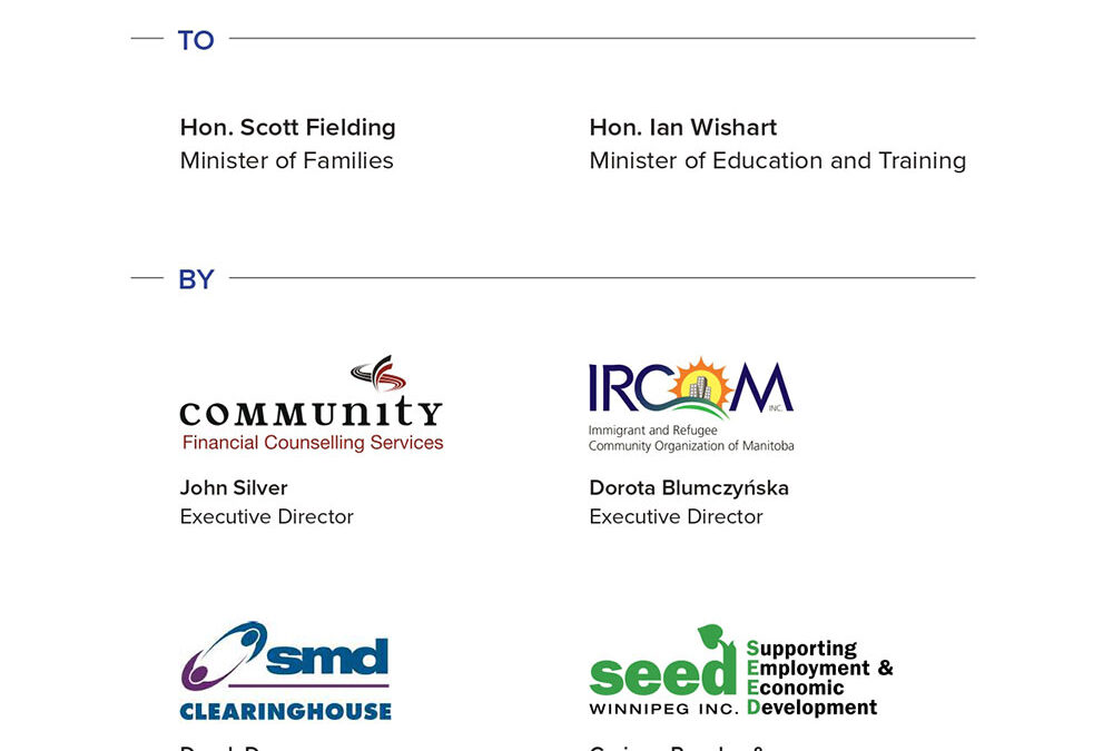 Province of Manitoba Poverty Reduction Strategy Submission