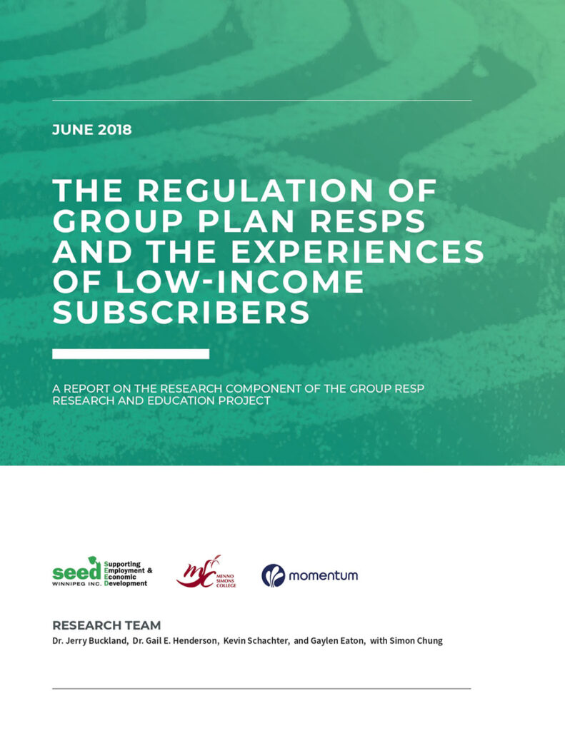 The Regulation of Group Plan RESPs and the Experiences of Low-income Subscribers