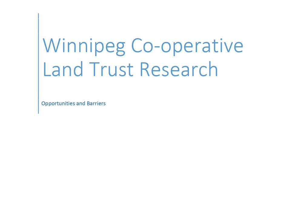 Winnipeg Co-operative Land Trust Research